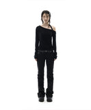 Asym Shoulder Scarf Long Sleeve