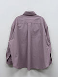 Creme Two-Pocket Cotton Over Fit Shirt