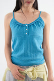 Kitsch button sleeveless