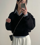 [Plan] Pintuck Daily V-Neck Knit