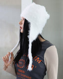 Angora ear beanie