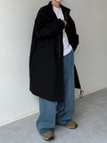 Deep Tuck Wide Blue Denim
