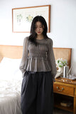 Bebe Frill See-Through Blouse