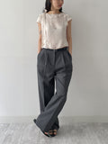 Ber Linen Two Tuck Wide Slacks