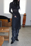 Tri fringe denim