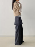 [Winter ver.] Beryl Wrap Skirt Boot Cut Slacks