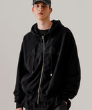 Running pigment hood zip-up