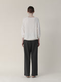 Wide Banding Slacks Pants