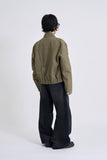 Button-fly wide denim pants