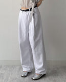 [unisex] Bene Pintuck Wide Denim Pants