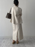 [Setup Available] Monet Tweed H-Line Long Skirt