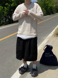 SS Cutting Thin Linen Knit T-Shirt