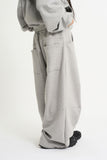 Terry wide belted sweatpants