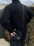 Rovin twist collar knit zip-up