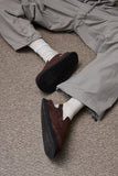 suede round sandle