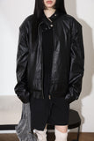 Leather padded jumper