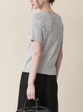 [Premium] Whole Garment Bush Wool Short Sleeve Knit
