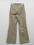Cotton Nylon Semi-Bootcut Pants