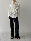 Pleated Layered Banding Pants