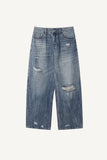 Wearable Damaged Denim Pants