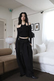 Suede square pocket belt