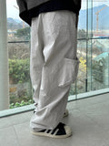 Middle Cargo Cotton String Pants