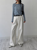 Punching Stripe Boat Neck T-Shirt