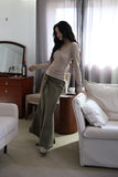 Suede layered skirt