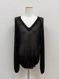 Anna V-neck see-through loose fit knit