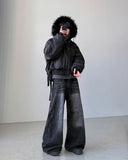 Veil Crack Wide Denim