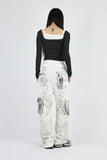 White washed cargo pants