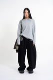 Wellington check balloon cotton pants