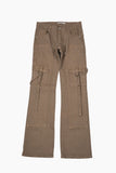 Buckle dyeing slim denim pants