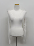 Kevin See-through V-Neck Long Sleeve T-Shirt