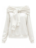 Picnic Off-Shoulder Layered Sweatshirt