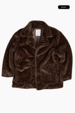 Noire soft fur coat