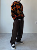 Pleat Pure Brown Denim