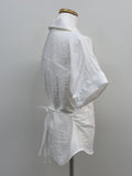 Paper Unbalanced Strap Short Sleeve Blouse