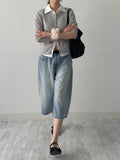 [unisex] 842 Washed Bermuda Denim Pants