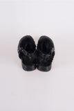 fur stud mule