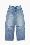 Stud embo denim pants