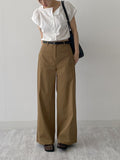 Banding Crop Short Sleeve Blouse