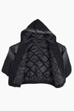 Quilted hood zip-up bomber