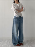 Paper See-through Wrap Blouse