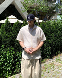 Seullo see-through check short sleeve shirt