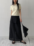 Wave Punching Ribbed Short Sleeve T-Shirt