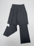 Pleated Bootcut Layered Slacks