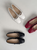 Cross-banding Mary Jane flat shoes