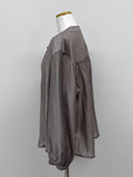 Tony See-through Wrap Balloon Fit Blouse