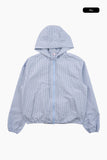 Loop check hoodie zip-up jumper